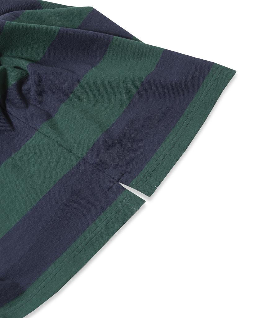 Dimiteulibeullaeg Asi Striped Rugby Sweatshirt Green/Navy