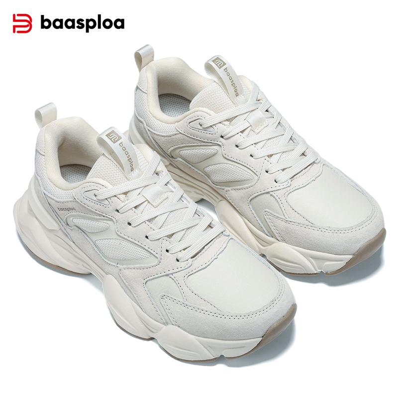 BAASPLOA Dámské ležérní tenisky Módní pohodlná obuv pro chůzi pro ženy Jednobarevná sportovní obuv Protiskluzová Zvýšení výšky