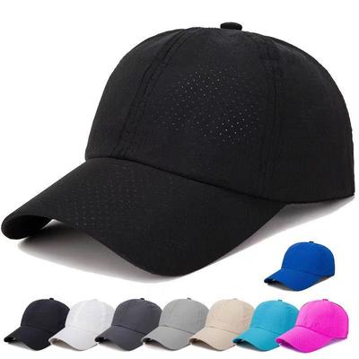 Boné de beisebol com pala de secagem rápida em malha para homens e mulheres, primavera e verão, boné leve com pala para proteção solar, boné com pala para esportes ao ar livre, chapéu de sol