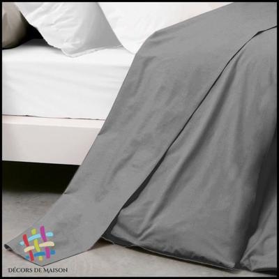 Flat Sheet - Home Decor - 180x290cm - 100% Cotton - Machine Washable - Anthracite