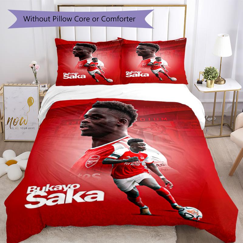 Arsenal Bedding Set Breathable Duvet Cover with Pillowcases Decorative Bed Linen for Bedroom Home Decoration Birthday Gift