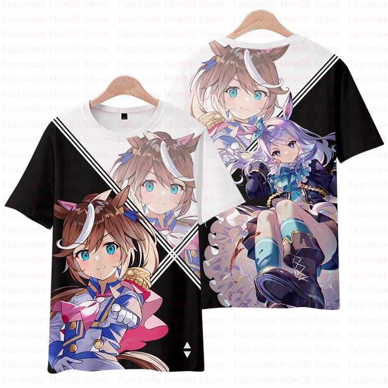 

Футболка Pretty Derby East China Sea Emperor 3DT, модная футболка с аниме, футболка для мальчиков, мужская трендовая футболка 6XL серый