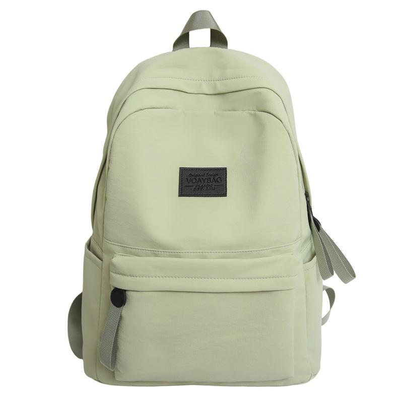 Schoolbag Backpack Solid Color Large Capacity High Value Fashion Trend Versatile School Bag Junior High School Student College Student Backpack