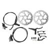 4-Kolben Hydraulisches Scheibenbremsenset Aluminiumlegierung Vorder- und Hinterradbremse MTB Hydraulische Bremsen mit 203mm Scheibe