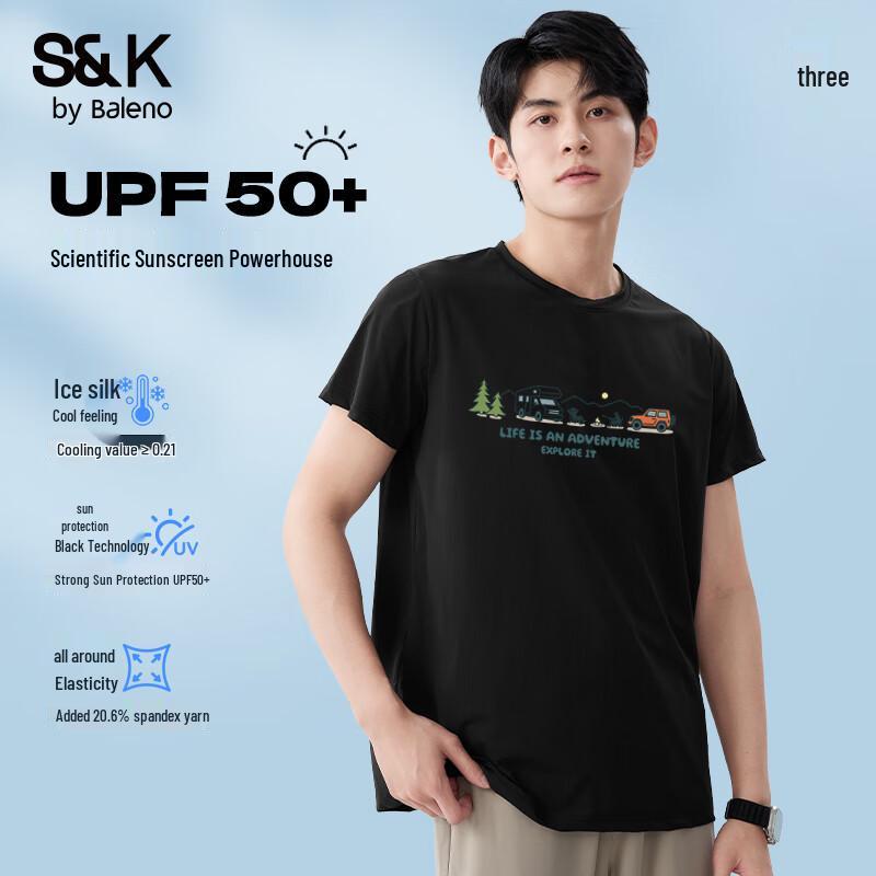 

Baleno S&K Men s UPF50+ Ice-Feel Quick-Dry Short Sleeve T-Shirt 2XL