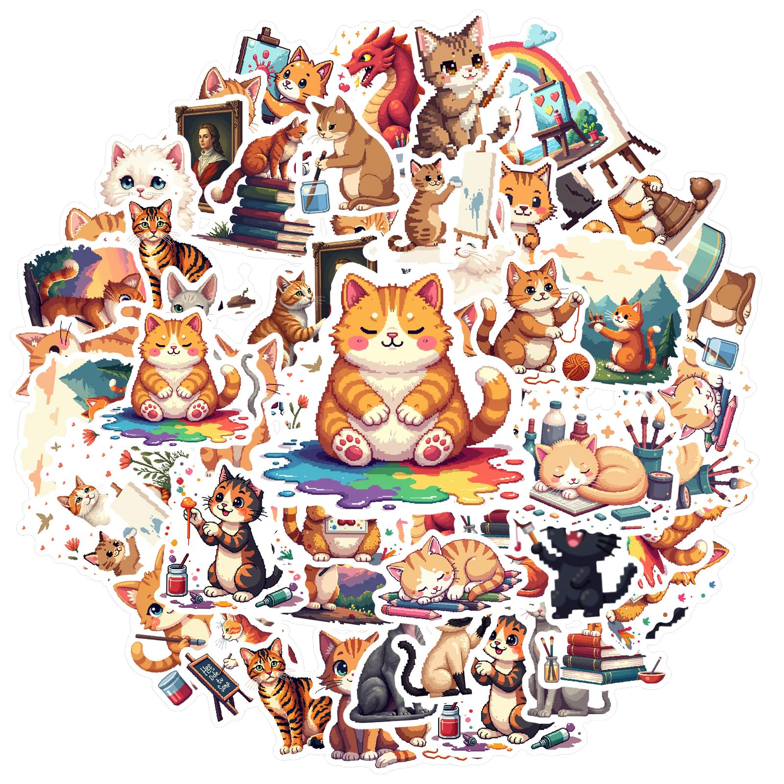 

35pcs-100pcs Decals vinyl Cute Stickers Vinyl Stickers Cat Stickers for DIY notebooks embellish instruments decorate suitcases