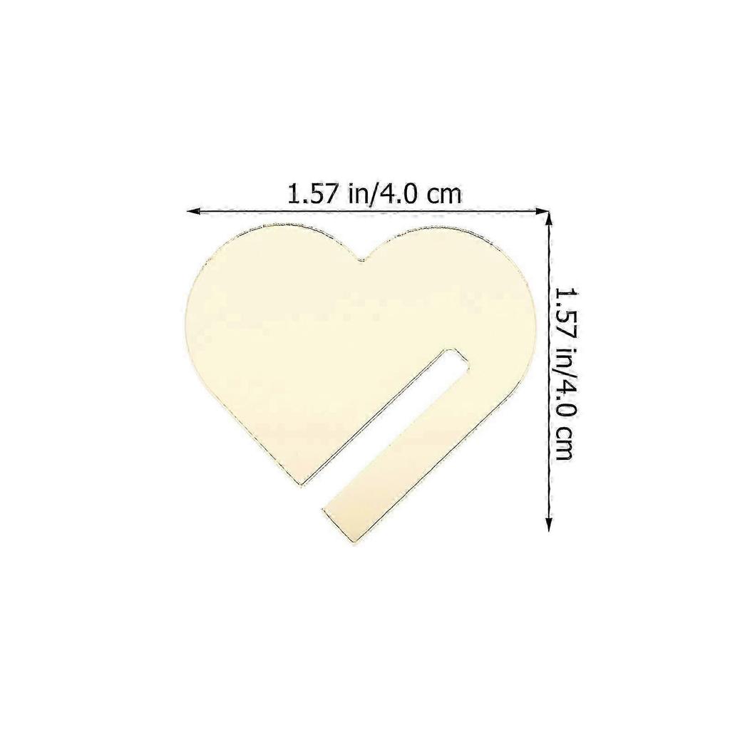 Wiederverwendbare goldene herzförmige Getränkeanhänger für Acryl-Weinmarker, 30 Stück Packung