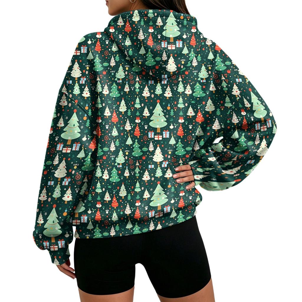 Women's Polka Dot Lightweight Hoodie, Trendy Casual Hooded Sweatshirt for Everyday Wear