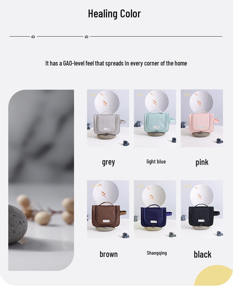 Wabi-Sabi Multifunctional Hanging Wash Bag - Large Capacity Travel Makeup Storage
