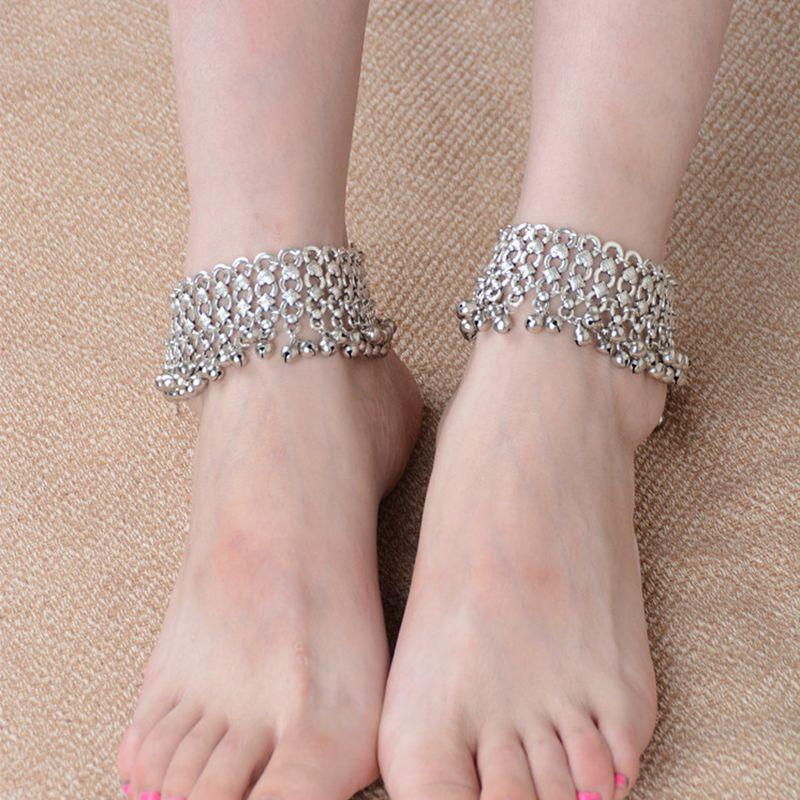 Vintage Multi-Layer Bells Ankle Bracelet Foot Jewelry Boho Summer Beach Barefoot Sandals Charms Anklet Women Legs Accessories
