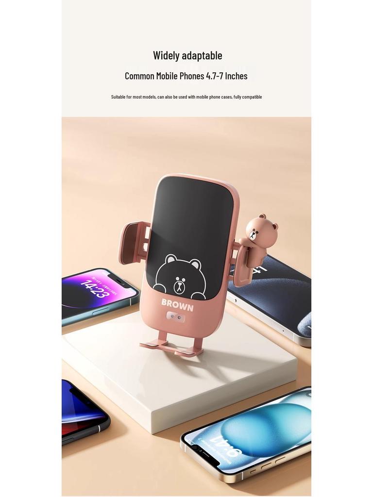 2024 Multi-functional Wireless Car Charger & Phone Holder with Navigation Stand
