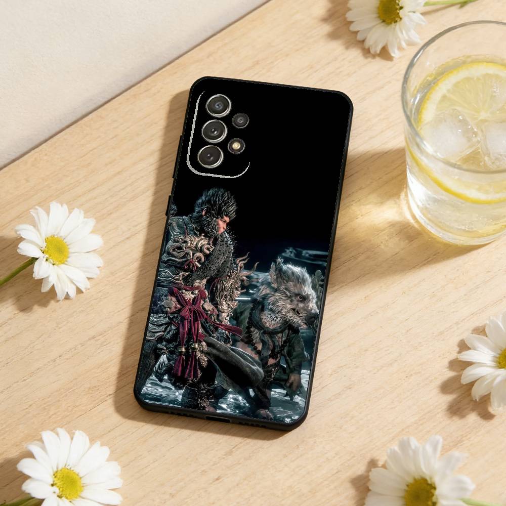 B-Black Myth Wukong Phone Case For Samsung S26,S25,S24,S21,S22,S23,S30,Ultra,S20,Plus,Others Soft Black Cover