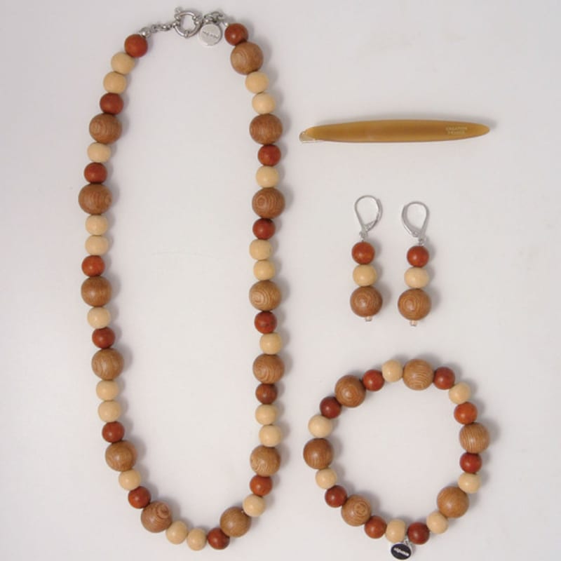 Objet213 Bubble Bali Mood Wood Necklace