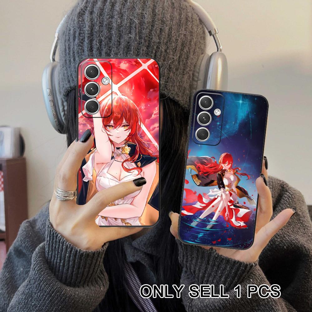 HSR Himeko Matte TPU Mobile Phone Case for Samsung Galaxy S26 S25 S24 S23 S22 S21 S20 Note20 Plus FE Ultra Colorful Cover
