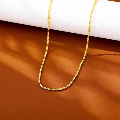 Set Collana Girocollo Retro e Bracciale in Oro Vietnamita da Donna - Durevole, Colore a Lunga Durata, Gioielli per Indossare Tutti i Giorni