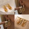Elegant Heart Design Gold Plated Copper Earrings For Stylish Women