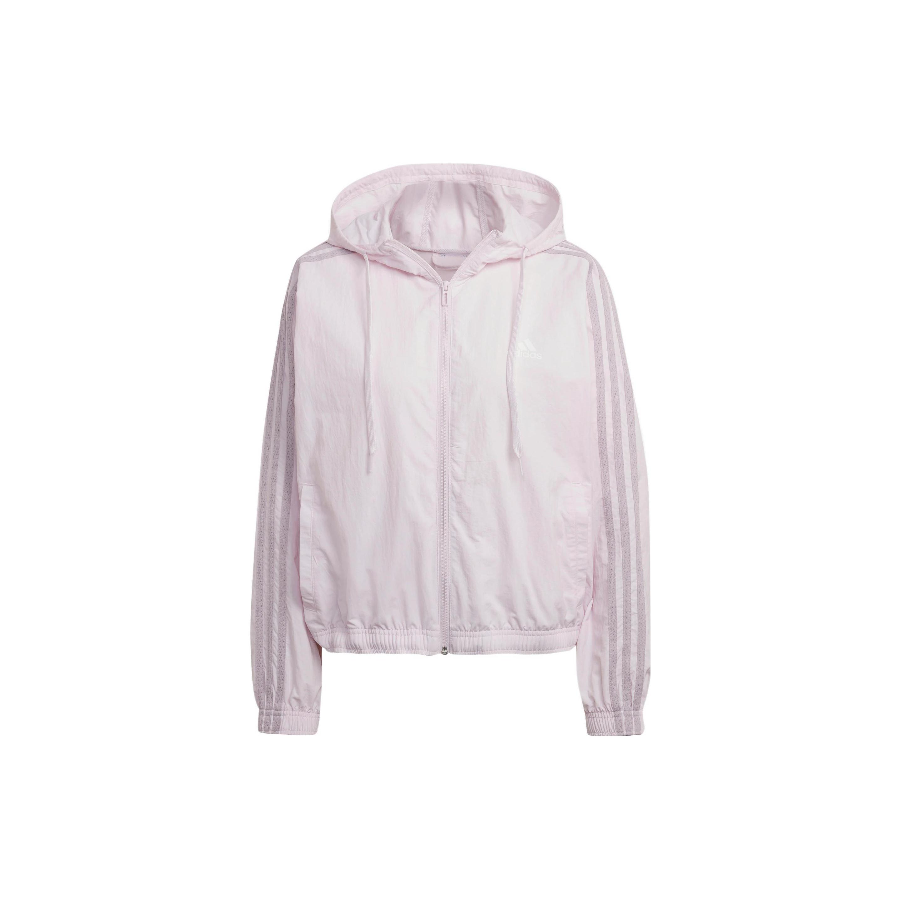 (WMNS) adidas Essentials Repeat Logo Loose Fit Windbreaker Asia Sizing  Pink  Women s HC9159