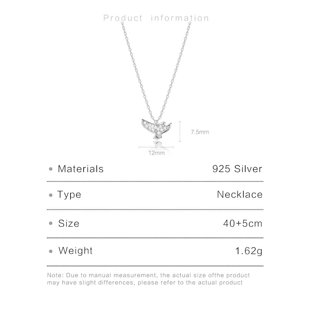 ANDYWEN 925 Sterling Silver Bird Zircon CZ Pave Pendant Long Chain Luxury Fine Jewelry