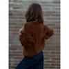 Women V Neck Slim Fit Thick Knit Cardigan Casual Sweater Outerwear