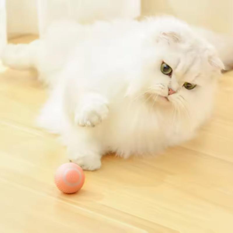 Automatic Smart Cat Toy Interactive Electric Rolling Ball for Pet Training Self-Moving Kitten Plaything for Indoor Cats