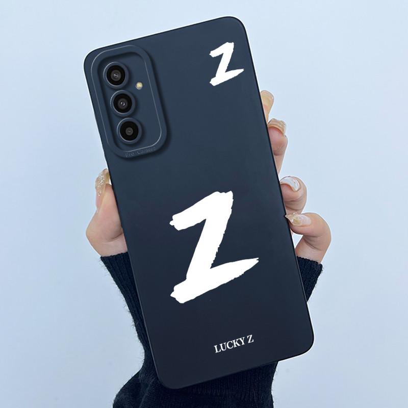 For Samsung Galaxy M13 4G M23 F23 Buddy 2 5G Cover Case Initial Letter Silicone Soft Phone Bumper for Samsung SM-M135F Casing