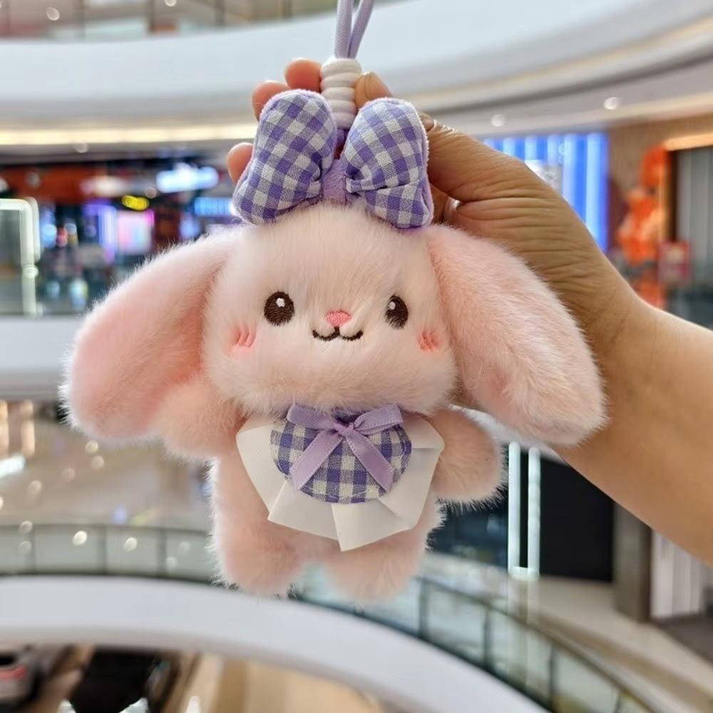 Soft Plush Bunny Keychain Stuffed Plush Rabbit Keyring Bag Charm Plush Rabbit Keychain  Women