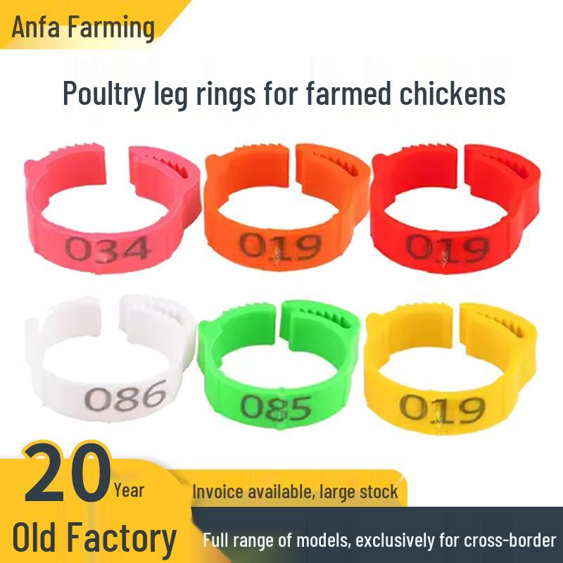 Verstellbarer Universeller Geflügel-Beinring für Huhn, Ente, Gans und Taube – Neuer Typ Beinmanschette.