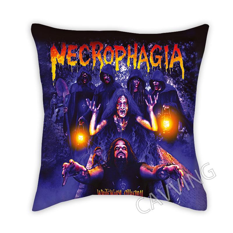 

Necrophagia Band 3D-печатный полиэстер Декоративные наволочки Бросок Подушка Чехол Квадратная молния Наволочки Фанаты Подарки