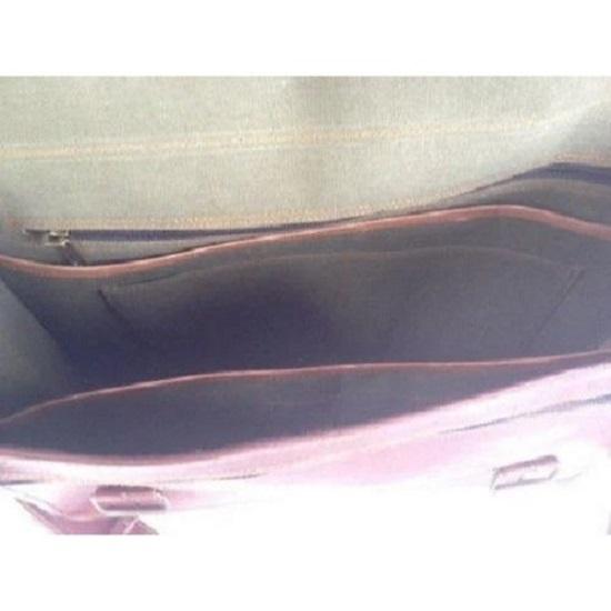 Men's Leather Bag Business Messenger Laptop Shoulder Briefcase Handbag Brown