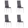 Day and Night - Day and Night Dining Chairs 4 Units Gray Synthetic Leather