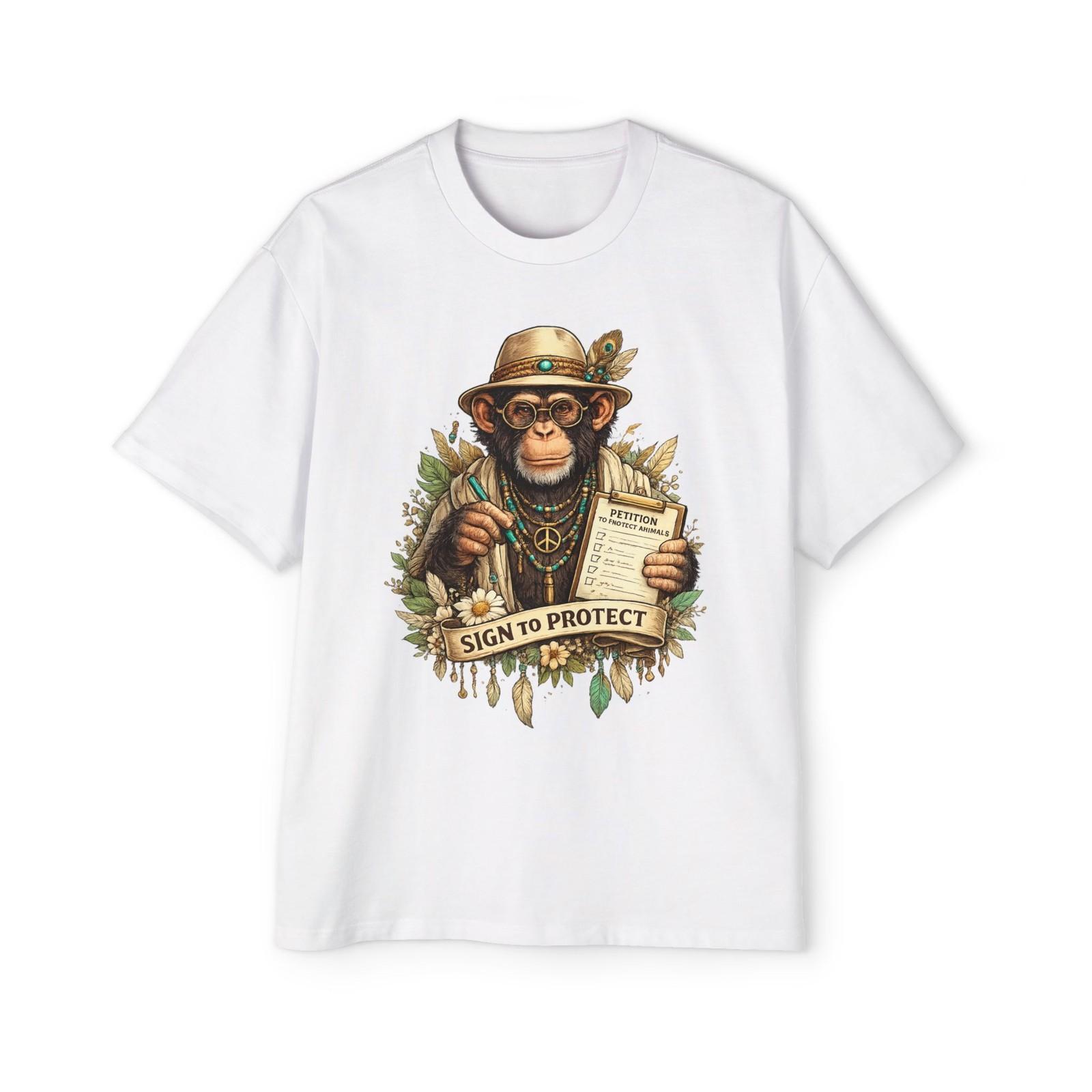 Chimpanzee Ranger illustration T-Shirt | Protecting Animals, Respect Nature S разноцветный
