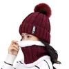 Women's Winter Korean Wool Hat with Velvet, Thick Scarf, and Knitted Ear Protection for Warmth and Style While Biking
