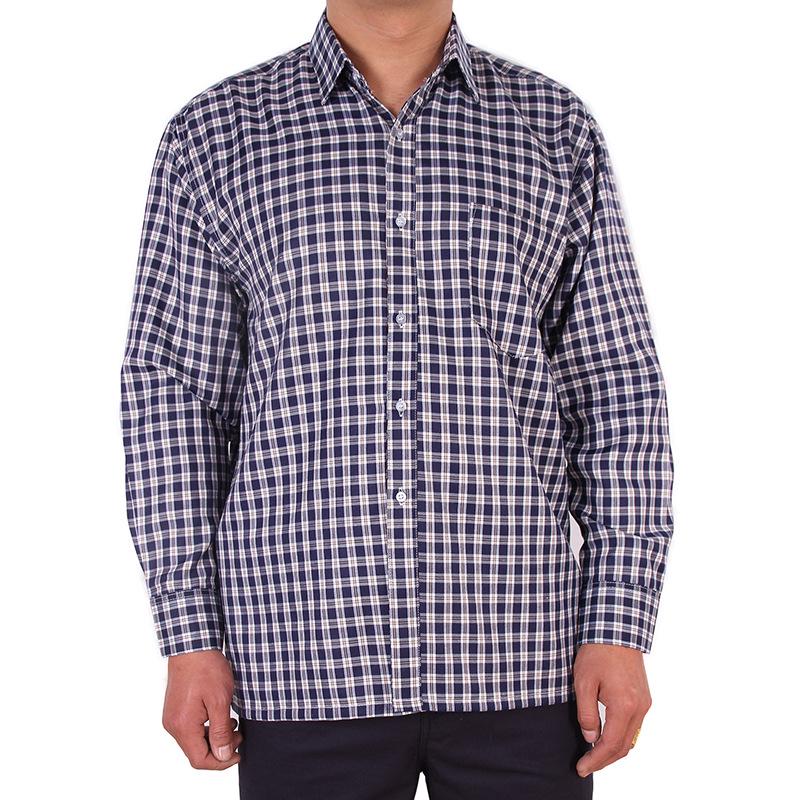 Men's Summer Loose Cotton Shirt for Middle-aged and Elderly