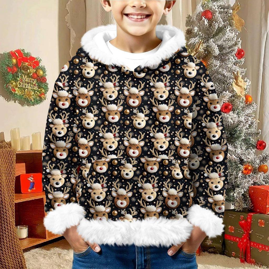 Children's Sweatshirt Girls Boys Long Sleeve Lightweight Casual Hoodie Loose Comfortable  Sweatshirt