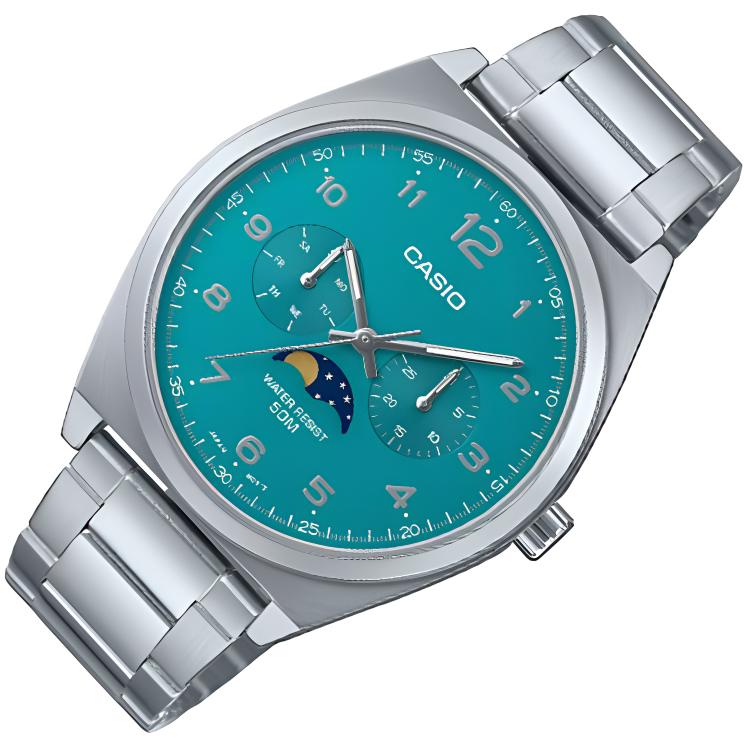 Casio Standard Series 50M Water Resistant Quartz Movement Stainless Steel Watch 40Mm Green Dial Men watches MTP-M300D-3AV