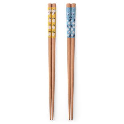 Yamakasyoten Moomin Scandinavian Style Chopsticks Set of 2 Moomin (Wakasa Lacquer, Patterns, Snufkin)