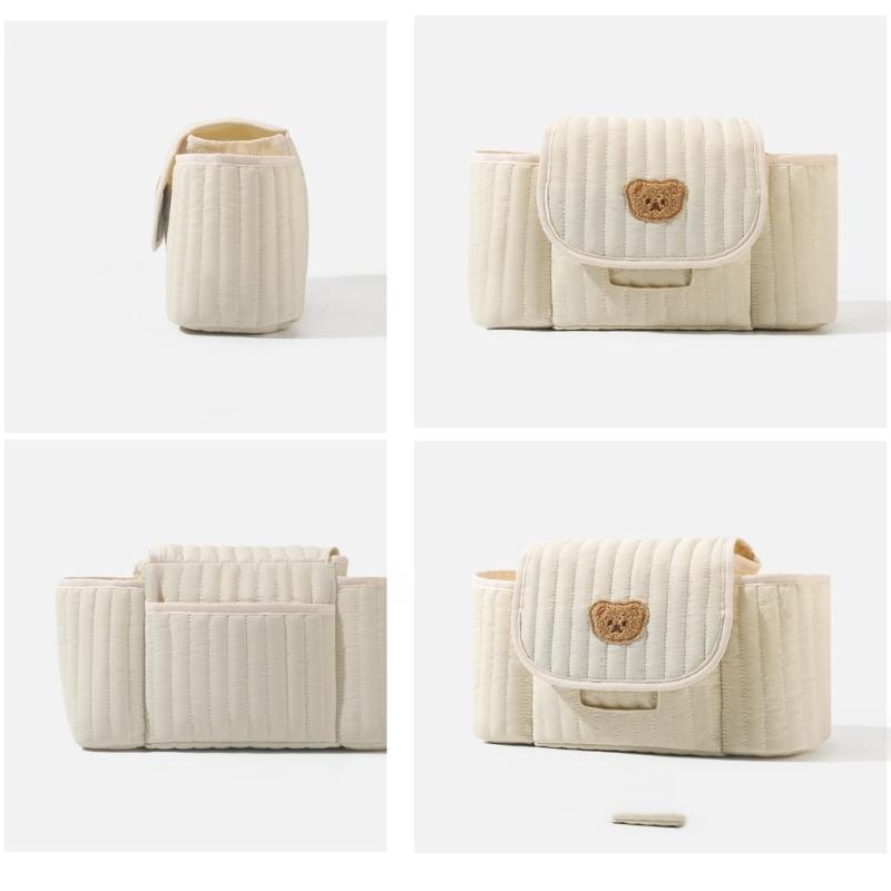 Multifunctional Organizer Bag Baby Strollers Hanging Bag Multiple Compartment Pushchair Storage Bag for Toy Water Bottle