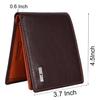Kyle Brown/Orange Leather Wallet for Men
