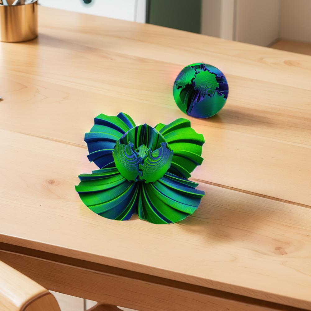 3D Printed Gear Ball Rotating Toy 3D Printed Rotating Gear Ball Desktop Innovative Decorative Model Gift for Kids and Adults