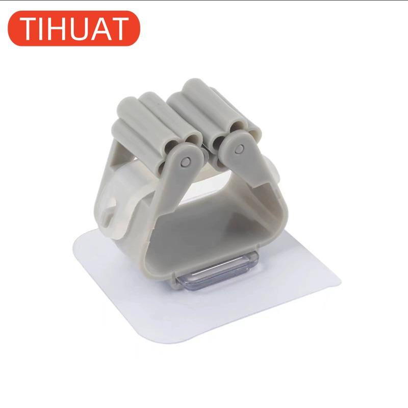 

Настенный держатель для швабры, органайзер для швабры, держатель для щетки, вешалка для швабры, стойка для хранения, кухонная вешалка-клипса, бесшовный крючок для швабры