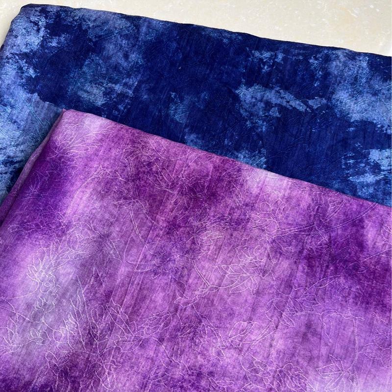 1M Chinese Style Dyeing Jacquard Digital Print Fabric For Sewing Hanfu Dress Cheongsam Qipao Handmade Clothes