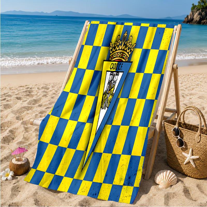 Cadiz Cf Badge Design Beach Towel Microfiber Beach Towel, Lightweight and Quick-Dry, for Summer Travel, Swimming Pool Fan Birthday Gift
