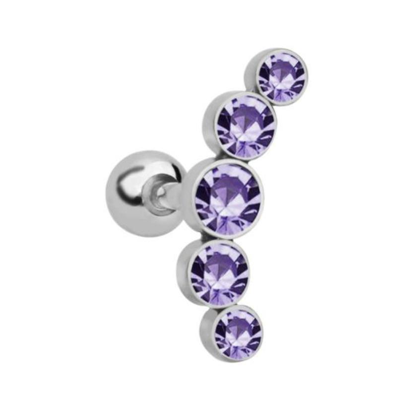 1 τμχ Γυναικεία Rhinestone Cartilage Helix Tragus Ear Stud Earring Piercing Jewelry
