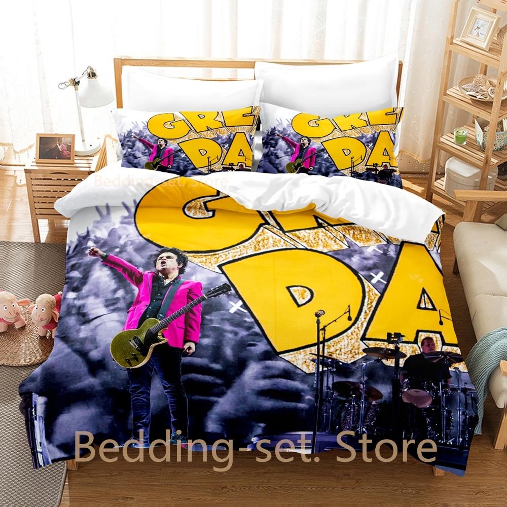 Hip Hop Gren Day AMERICAN IDIOT Beding Set Single Twin Ful Quen King-Sized Dimensionsd Dimensions Bed Linen Set Adult People Kid Bedrom Duvetcover