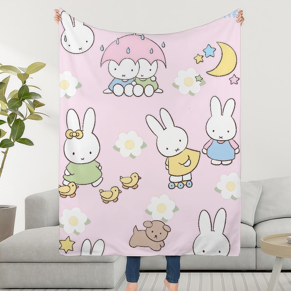 M-MiffyS-ES Cartoon Cute Blanket Soft Warm Furry Throw Super Kids Toys Bed Sofa Car Cradle