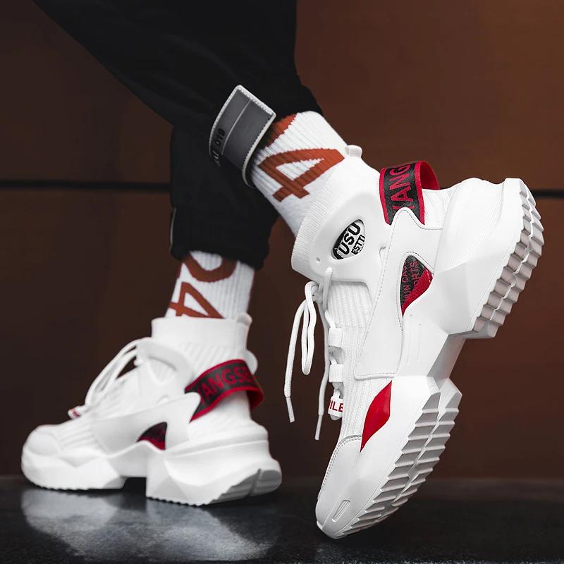 Schuhe Herren Tenis Sneakers Herren Trainer Atmungsaktiv Paar High-Top Loafer Schuhe Atmungsaktive Gezeiten Sport Laufschuhe für Herren