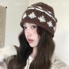 Autumn and Winter Travel Fair Island Style Jacquard Plaid Knitted Wool Hat Versatile Cold Hat Mixed Color Double-layer Weaving Display Small