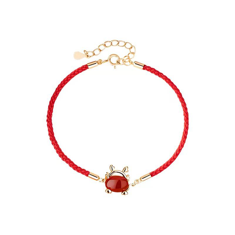 2024 Year of the Dragon Zodiac Bracelet for Women – Luck and Safety Red String Bestseller