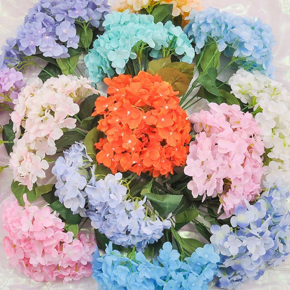 Bride Bouquet Artificial Rice Ear 6 Fork Simulation Ball Chrysanthemum Party Decoration