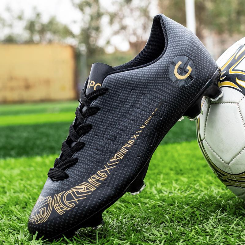 Large size high-top football shoes, men's and children's fly-woven socks, broken nails, artificial turf AG nails competition training shoes
